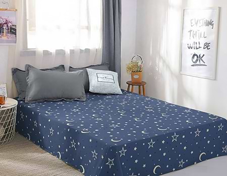 Фото - Простынь двуспальная Zastelli бязь Night 185х210 (21017)