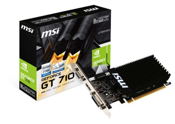 Фото - Видеокарта MSI GeForce GT710 2GB DDR3 64bit (GT_710_2GD3H_LP)