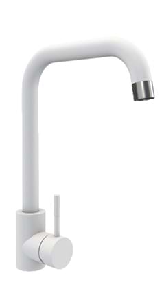 Смеситель кухонный Platinum NА3008B Белоснежный