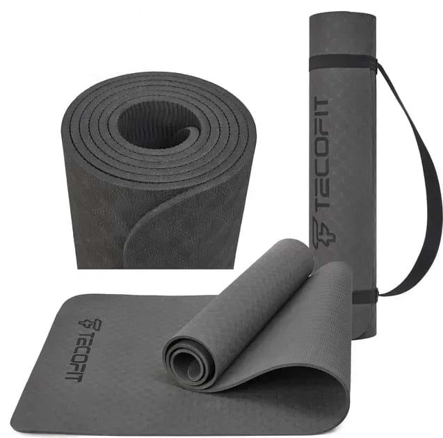 Килимок для йоги та фітнесу TECOFIT TPE 183x 61 x 0.6 см Black (TOP18074471/1) - Фото 1