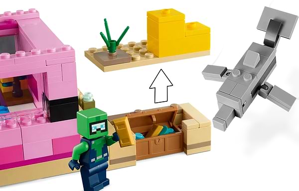 Фото - Конструктор LEGO Minecraft Дім-Аксолотль (21247)