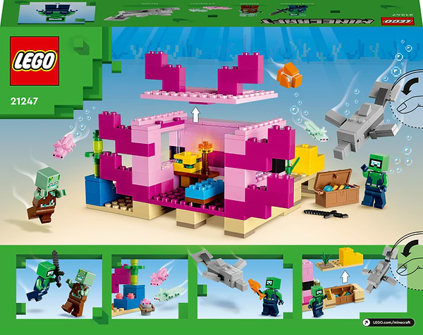 Фото - Конструктор LEGO Minecraft Дім-Аксолотль (21247)