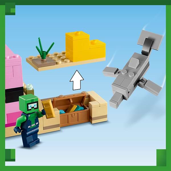 Фото - Конструктор LEGO Minecraft Дім-Аксолотль (21247)