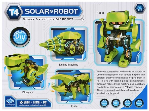 Фото - Електронний конструктор Same Toy Дінобот 4 в 1 на сонячній батареї (2125UT)