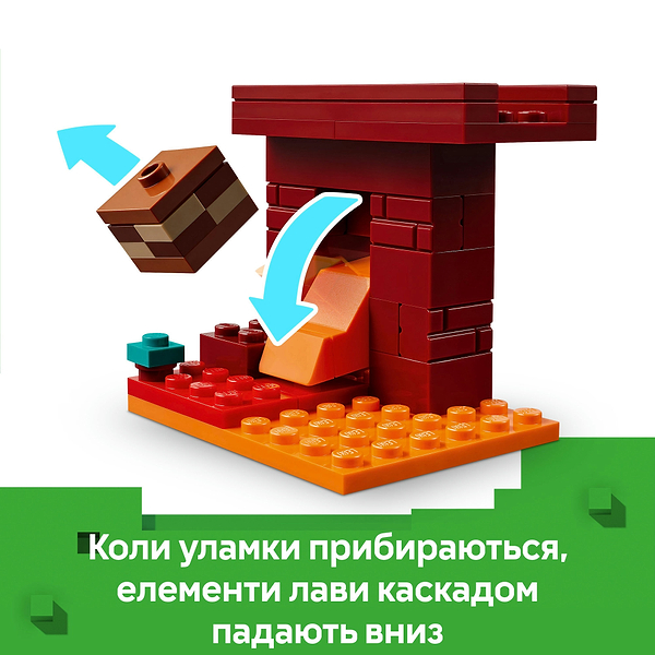 Фото - Конструктор LEGO Minecraft Битва з лавою у Незері (21266)