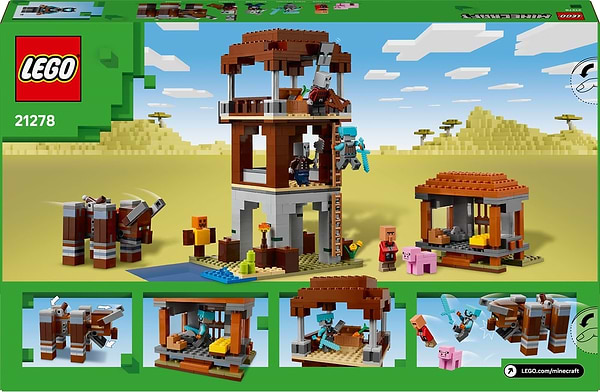 Фото - Конструктор LEGO Minecraft Аванпост разбойников и опустошитель (21278)