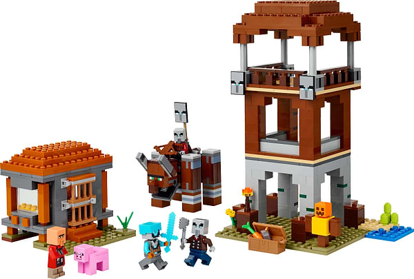 Фото - Конструктор LEGO Minecraft Аванпост разбойников и опустошитель (21278)