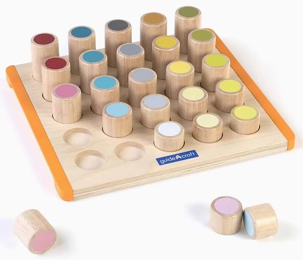 Фото - Сортер Guidecraft Manipulatives Цветные цилиндры (G6734)