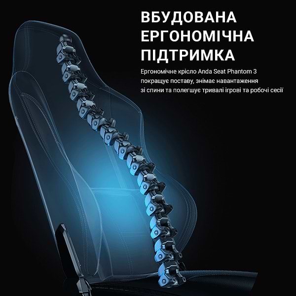 Фото - Крісло для геймерів Anda Seat Phantom 3 Size L Black & Gold (AD18Y-06-B-PVC)