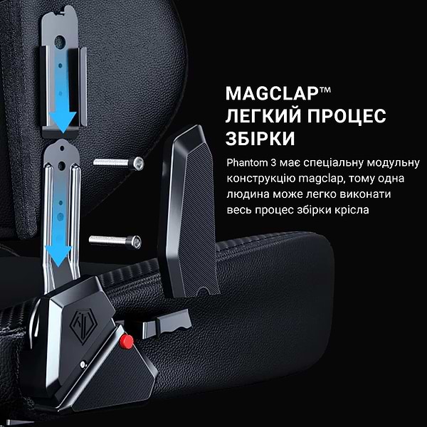 Фото - Крісло для геймерів Anda Seat Phantom 3 Size L Black & Gold (AD18Y-06-B-PVC)