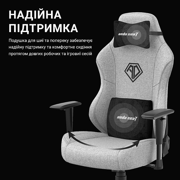 Фото - Крісло для геймерів Anda Seat Phantom 3 Size L Black & Gold (AD18Y-06-B-PVC)