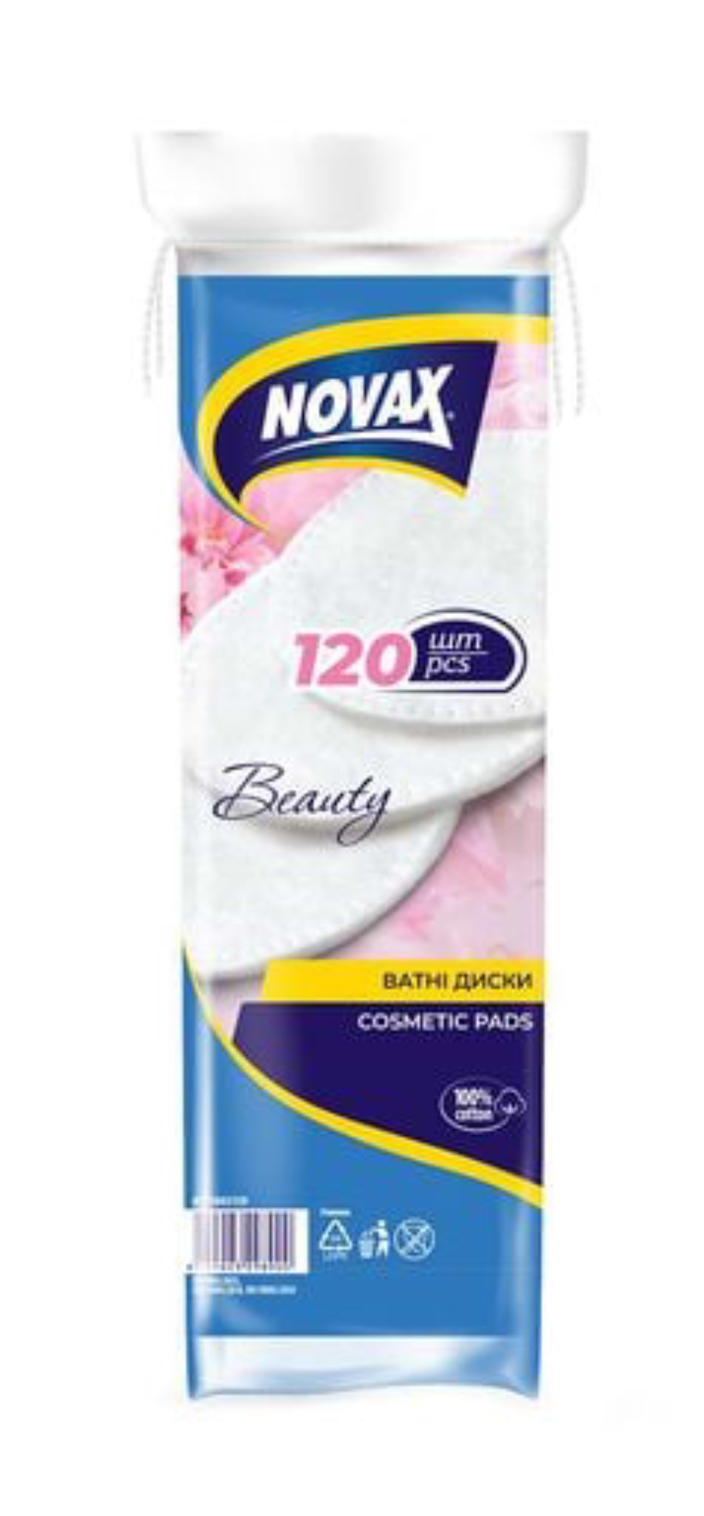 Ватні диски Novax 120 шт. (4751023298900) - Фото 1