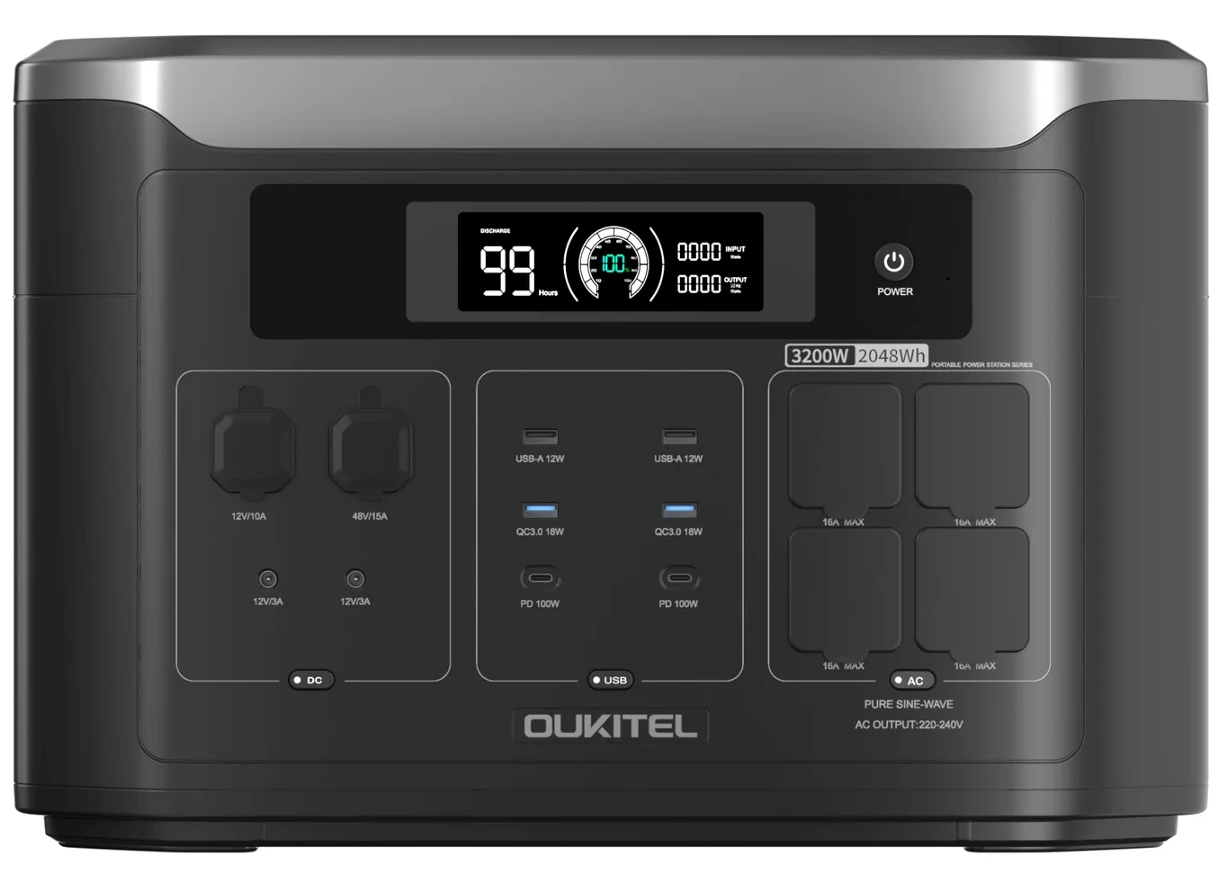 Зарядна станція універсальна OUKITEL BP3000E (3200W, 2048Wh)