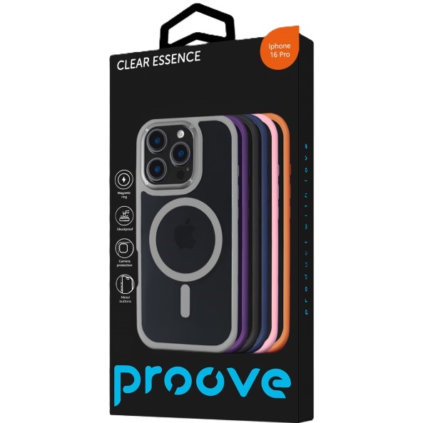 Фото - Чохол для смартфону Proove Clear Essence Case with Magnetic Ring iPhone 16 Pro orange (PCCEIP16P010)