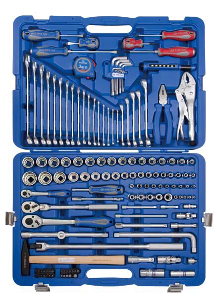Набор инструментов KING TONY 1/4"+1/2"+3/8" 143 шт. в пластиковом кейсе (9043MR)