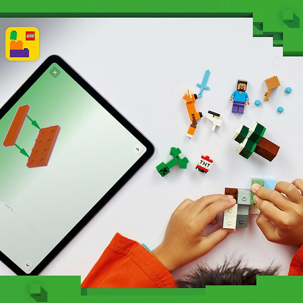 Фото - Конструктор LEGO Minecraft Приключения Стива в тайге (21583)