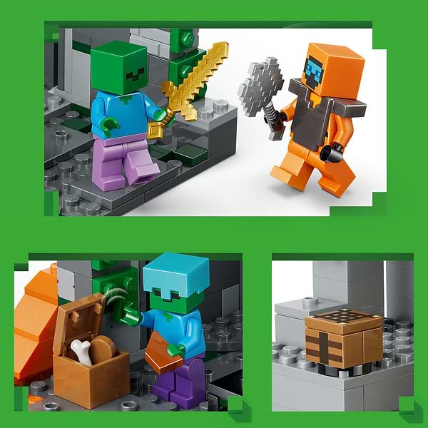 Фото - Конструктор LEGO Minecraft Подземелье зомби (21587)