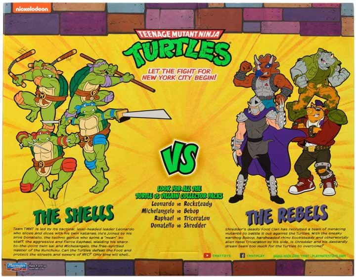 Фото - Коллекционные фигурки набор TMNT Леонардо против Рокстеди (34 точки артикуляции, 15 cm) (81276)