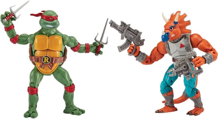 Колекційні фігурки набір TMNT Рафаель проти Трицератона (34 точки артикуляції, 15 cm) (81278) - Фото 1