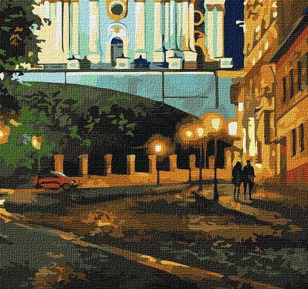 Фото - Картина за номерами Ideyka "Вечірній Київ" 40х50см (KHO2160)