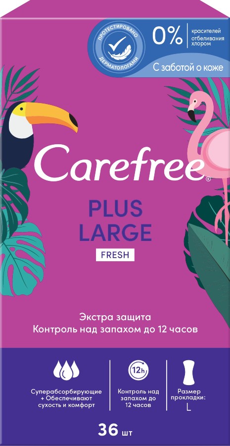 Фото - Прокладки гігієнічні Carefree Plus Large Fresh 36 шт. (3574661604770) Фото - Прокладки гігієнічні Carefree Plus Large Fresh 36 шт. (3574661604770)