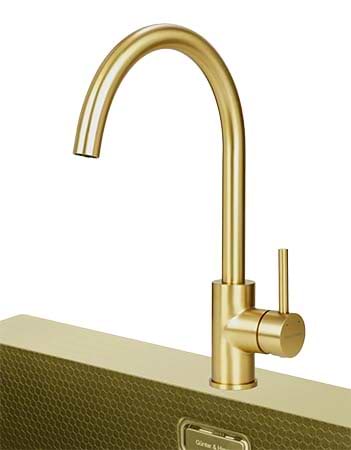 Смеситель кухонный Gunter & Hauer RAIN Gold