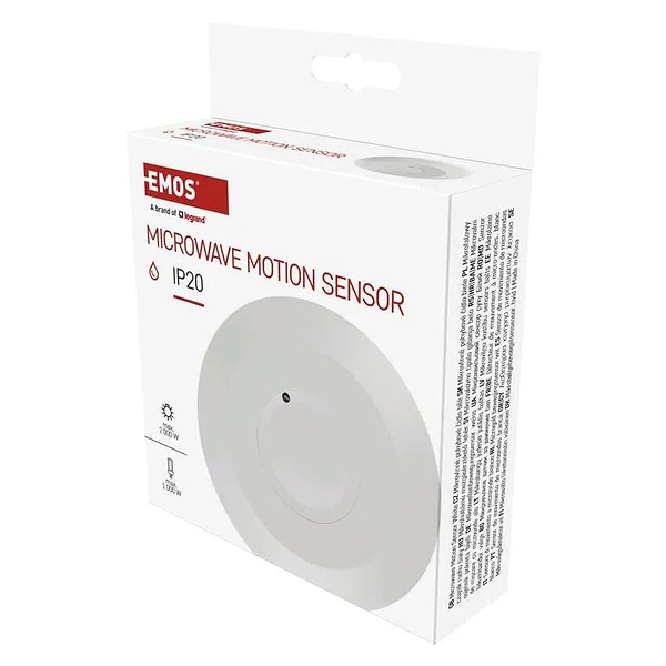 Фото - Проводной датчик движения EMOS GS21111 микроволновой  IP20 2000W