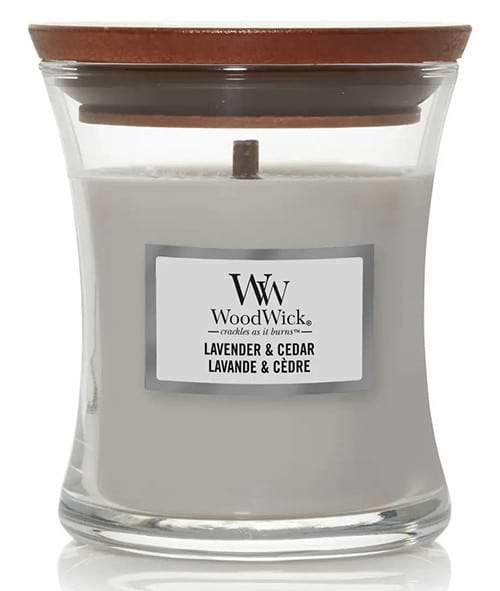 Свічка скло Woodwick Mini Lavender & Cedar (Лаванда та Кедр) 85г (1666278E) - Фото 1
