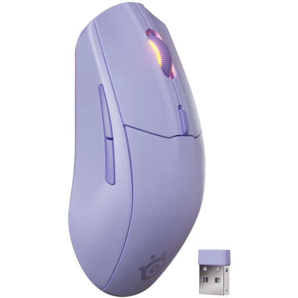 Фото - Мышь беспроводная игровая SteelSeries Rival 3 Gen 2 Wireless RGB Lavender (62525)