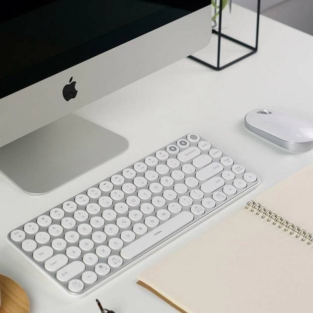 Фото - Клавіатура бездротова Xiaomi MiiiW AIR85 Bluetooth Dual Mode (MWXKT01 White)