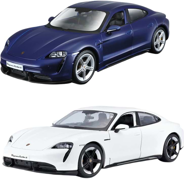 Автотранспорт Bburago PORSCHE TAYCAN TURBO S (асорті синій, білий, 1:24) (18-21098) - Фото 1