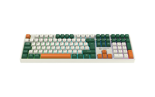Фото - Клавиатура беспроводная игровая Canyon Shadder GKW-11 RGB Silent UA Wireless White (CND-SKBW11)