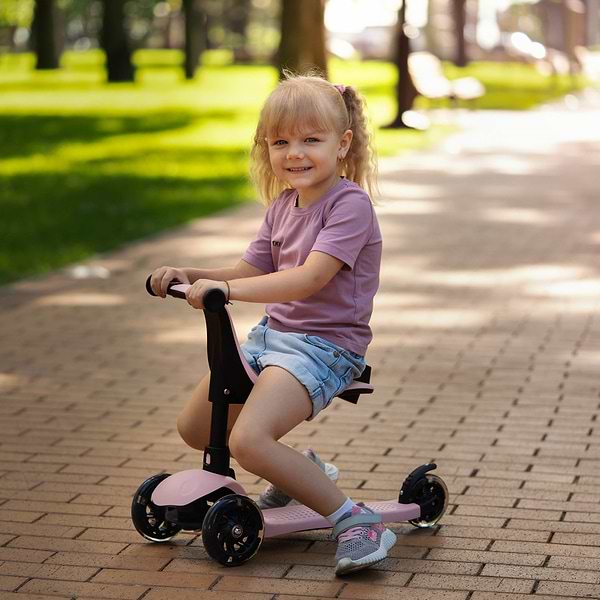 Фото - Триколісний самокат Miqilong Alamo Рожевий (ALAMO-125-PINK)