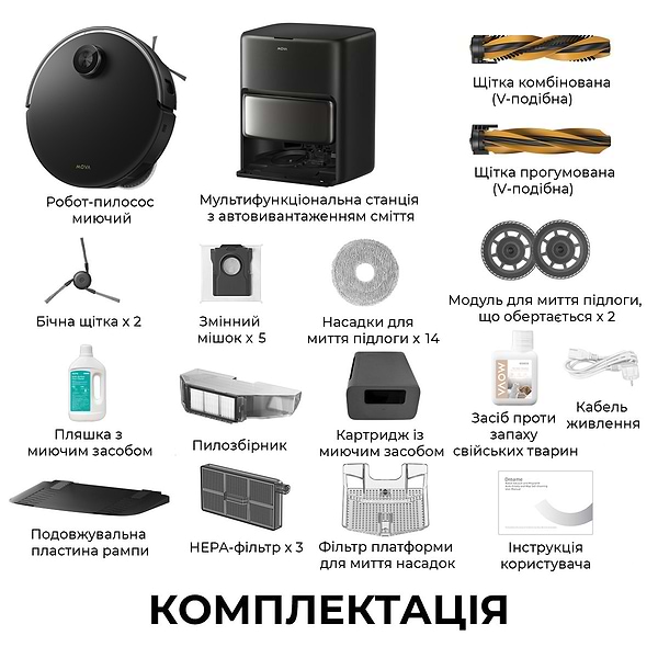 Фото - Робот-пылесос моющий Mova V50 Ultra Complete Black (RLV72LE-1-bl)