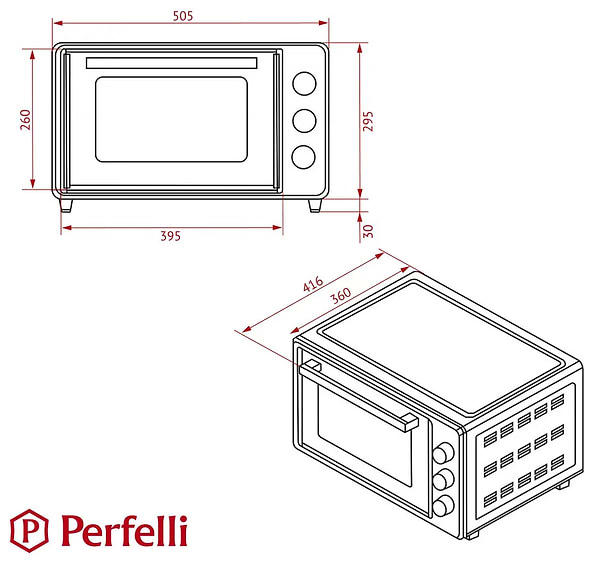 Фото - Печь электрическая Perfelli LAGGIO 37 BLACK RETRO