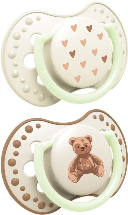 Динамічна пустушка Lovi LOVI 0-6 міс 2 шт. Teddy Love (22/935)