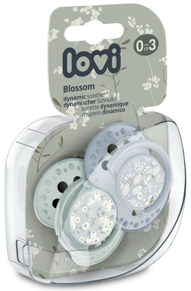 Симетрична пустушка Lovi Blossom - блакитна 2 шт. (22/921boy) - Фото 1