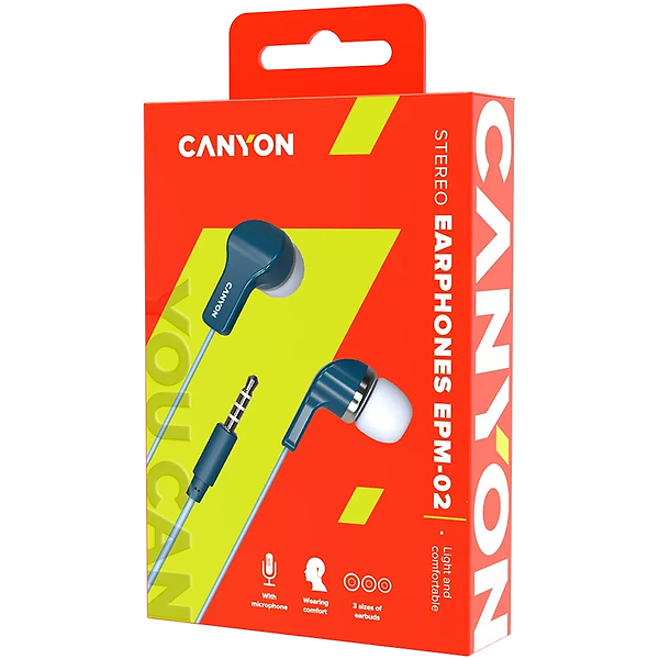 Фото - Наушники вкладыши Canyon CNS-CEPM02GBL Green-Blue