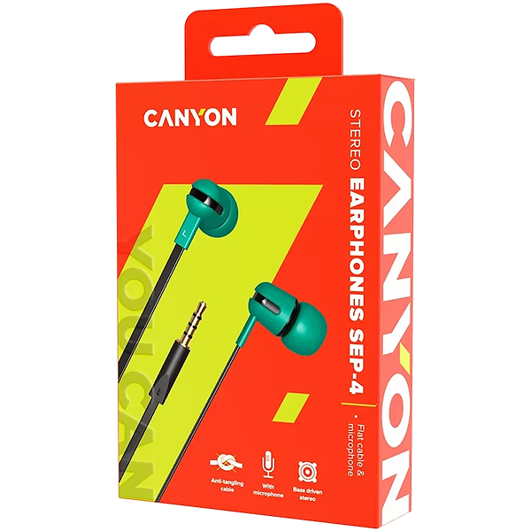 Фото - Наушники вкладыши Canyon CNS-CEP4G Green