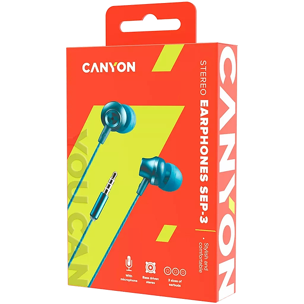 Фото - Навушники вкладиші Canyon CNS-CEP3BG Blue-Green