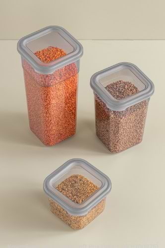 Фото - Емкость для сыпучих Idea Home 00973 Soft Box Grey 0.68л (00973)