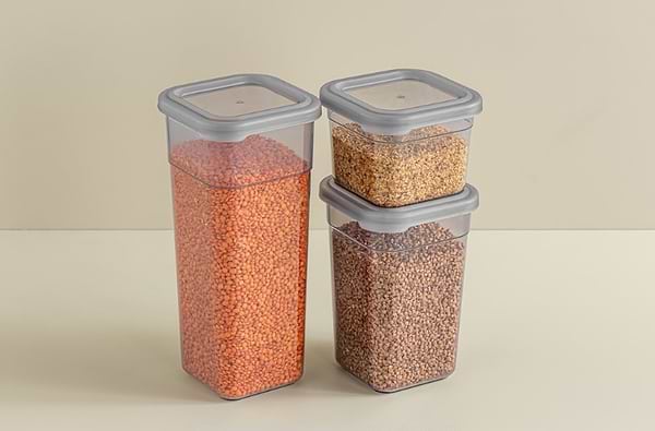 Фото - Ємність для сипучих Idea Home 00974 Soft Box Grey 1.25л (00974)