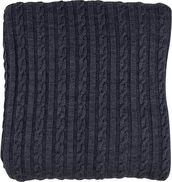 Фото - Плед євро коси SOFT синій меланж 220х240 см (013910)