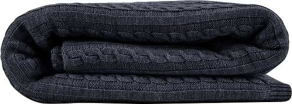 Фото - Плед євро коси SOFT синій меланж 220х240 см (013910)