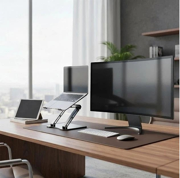 Фото - Подставка под ноутбук RTAKO RS-CP75D 3-Level ROTATING Black (6930539537286)