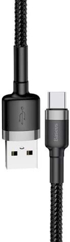 Фото - Кабель синхронізації даних Baseus Cafule USB Micro 1.5A 2m Black/Grey (CAMKLF-CG1)
