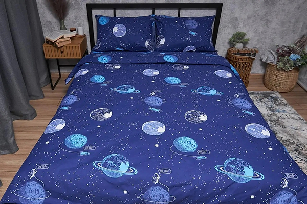 Фото - Підковдра полуторна євро Moon&Star Бязь Gold Люкс Planets 160 x 220 см (MS-870000351)