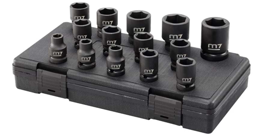 Фото - Набір торцевих голівок Mighty Seven 1/2" 10-27мм 14 шт. (MB44014M)
