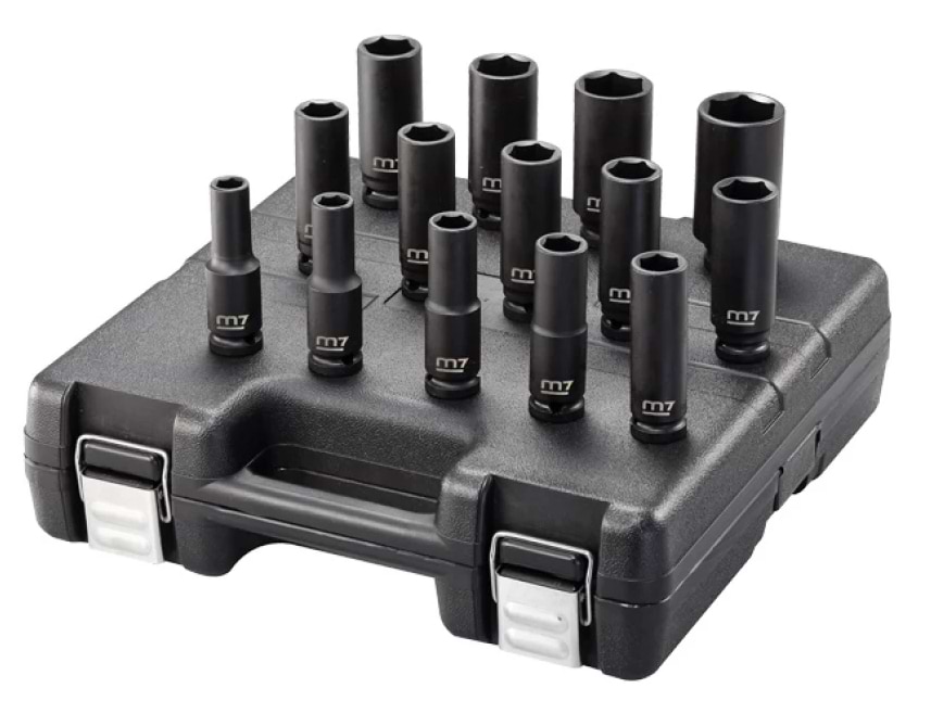 Фото - Набір торцевих голівок Mighty Seven 1/2" 10-27мм 14 шт. (MB45014M)