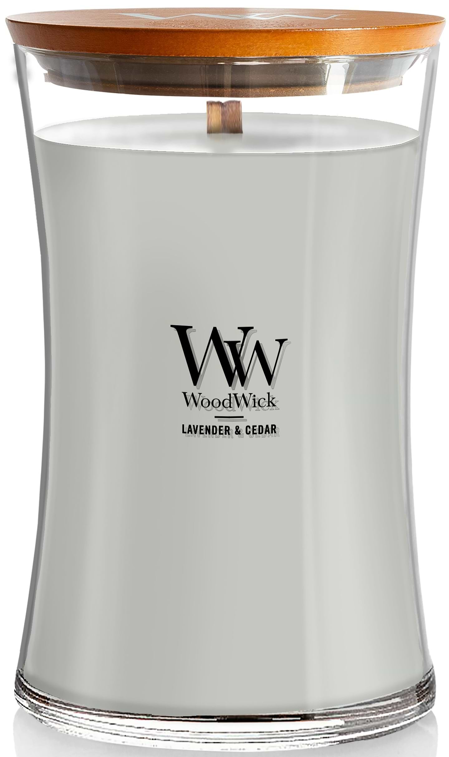Свічка скло Woodwick Large Lavender & Cedar (Лаванда с Кедром) 609г (1666272E) - Фото 1
